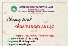 Thông báo Ngày tu an lạc 17-05-2026